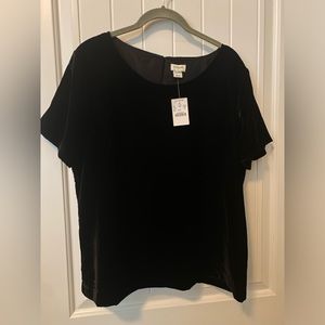 NWT J. Crew Velvet Top